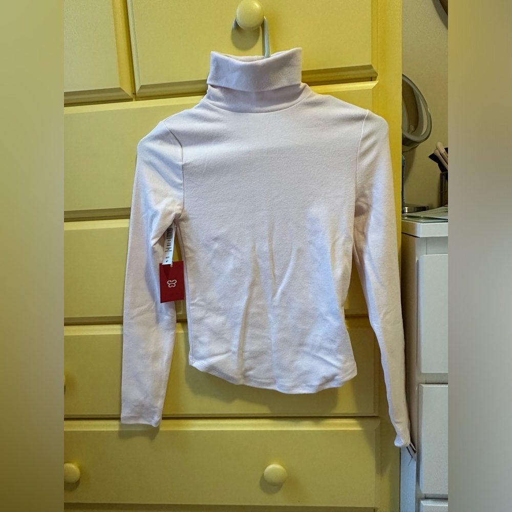 NWT 2XS Aritzia Sunday Best light pink turtleneck
